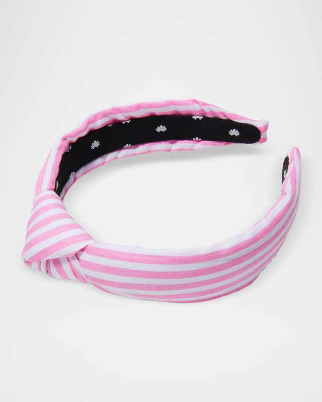 Slim Knotted Seersucker Headband
